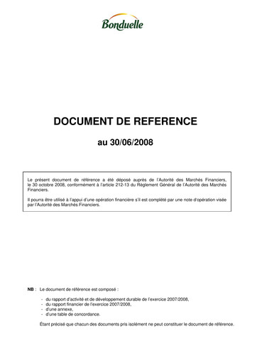 Thumbnail Bonduelle Universal Registration Document 2008