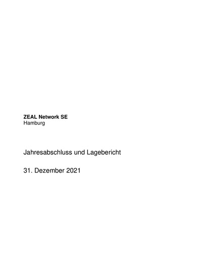 Thumbnail Zeal Network
 Financial Statement 2021