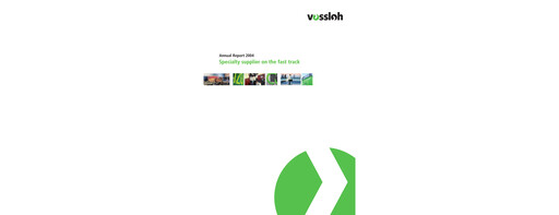 Thumbnail Vossloh AG Annual Report 2004