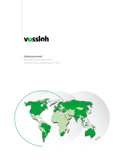 Thumbnail Vossloh AG Financial Statement 2013