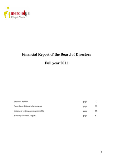Thumbnail Mercialys Financial Report 2011