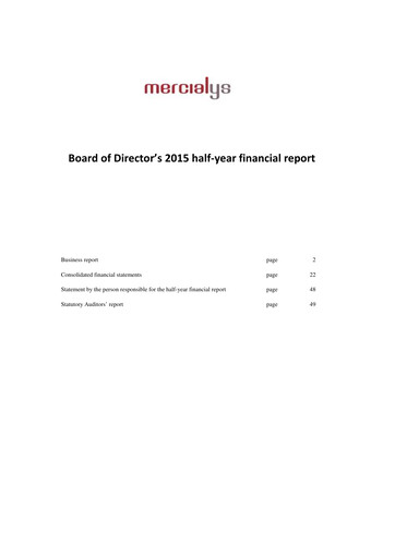 Thumbnail Mercialys Half-year Report 2015-h1