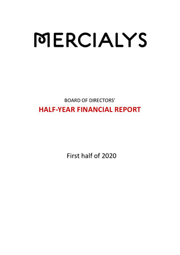 Thumbnail Mercialys Half-year Report 2020-h1
