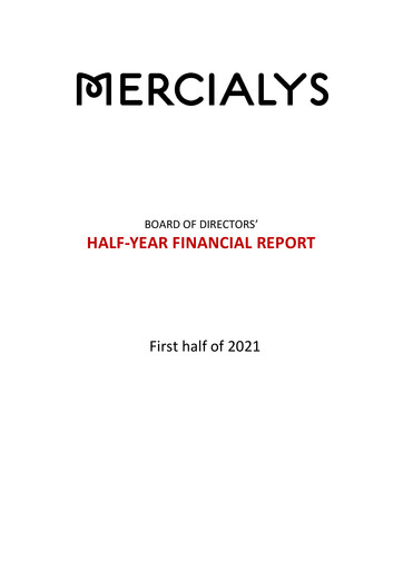 Thumbnail Mercialys Half-year Report 2021-h1