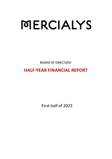 Vorschaubild Mercialys Halbjahresbericht 2023-h1