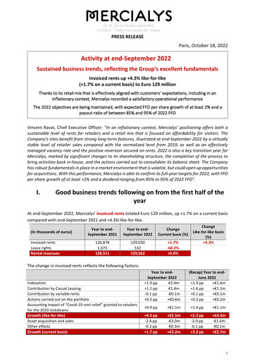 Vorschaubild Mercialys Quartalsbericht 2022-q3