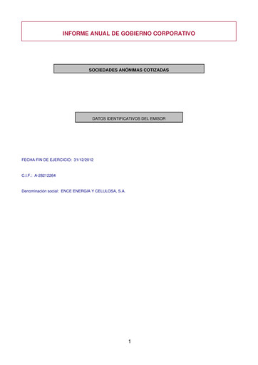 Thumbnail ENCE Energía y Celulosa Annual Report 2012