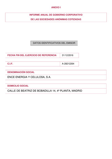 Thumbnail ENCE Energía y Celulosa Annual Report 2016