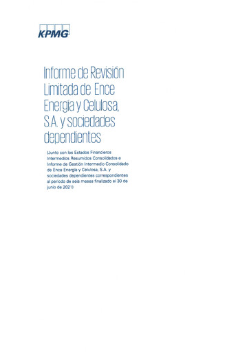 Thumbnail ENCE Energía y Celulosa Financial Statement 2021-h1
