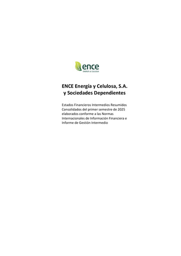 Thumbnail ENCE Energía y Celulosa Financial Statement 2025-h1