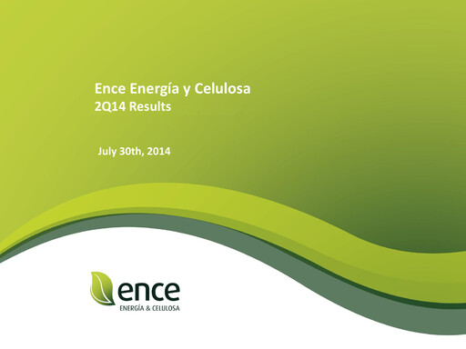 Thumbnail ENCE Energía y Celulosa Quarterly Report 2014-q2