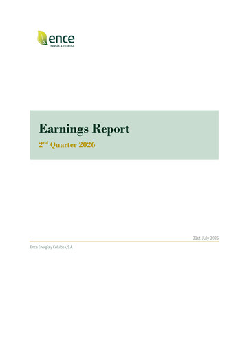 Thumbnail ENCE Energía y Celulosa Quarterly Report 2026-q2