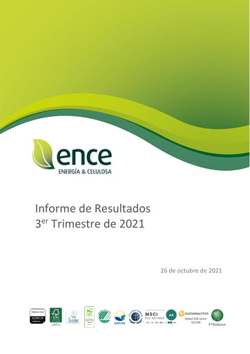 Thumbnail ENCE Energía y Celulosa Quarterly Report 2021-q3