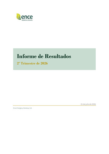 Thumbnail ENCE Energía y Celulosa Quarterly Report 2026-q2