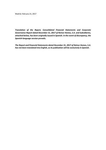 Thumbnail Neinor Homes Financial Statement 2017