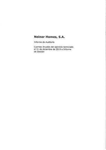 Thumbnail Neinor Homes Financial Statement 2019