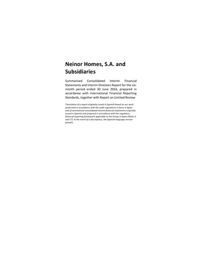 Thumbnail Neinor Homes Half-year Report 2024-h1