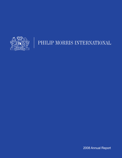 Miniature Philip Morris International Rapport annuel 2008