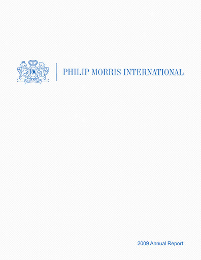 Miniature Philip Morris International Rapport annuel 2009