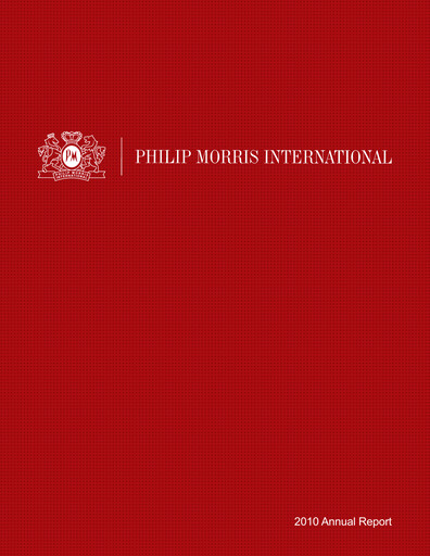 Miniature Philip Morris International Rapport annuel 2010