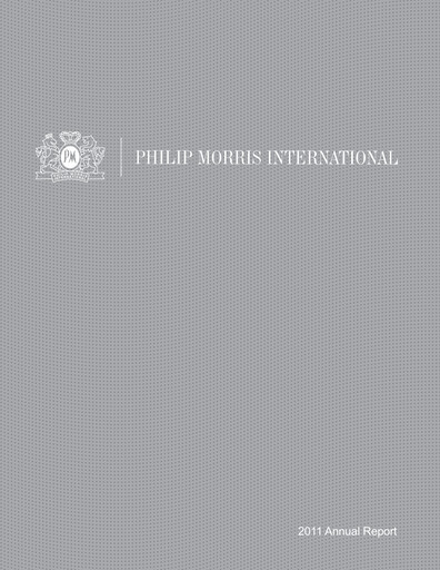 Miniature Philip Morris International Rapport annuel 2011