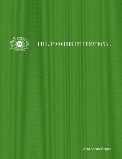 Miniature Philip Morris International Rapport annuel 2013