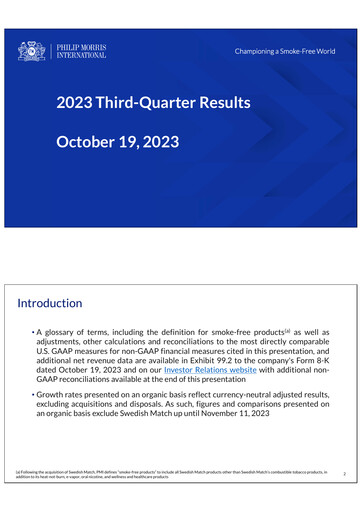 Thumbnail Philip Morris International Quarterly Report 2023-q3