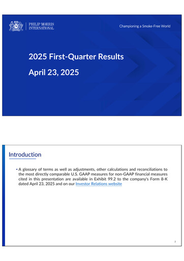 Thumbnail Philip Morris International Quarterly Report 2025-q1