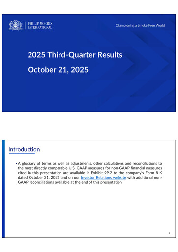 Thumbnail Philip Morris International Quarterly Report 2025-q3