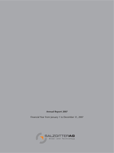 Thumbnail Salzgitter Annual Report 2007