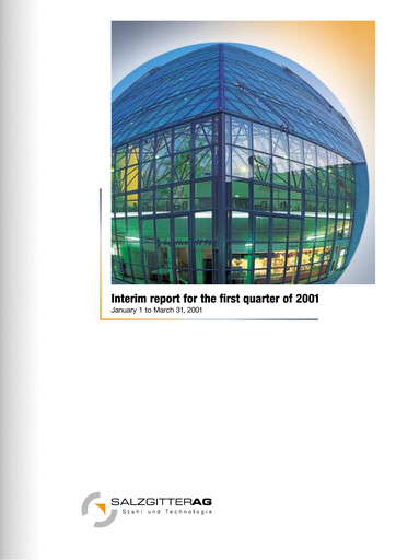 Miniature Salzgitter Rapport trimestriel 2001-q1