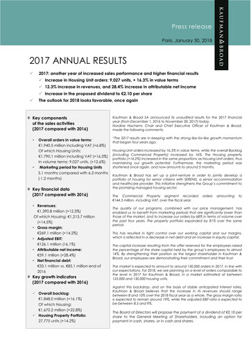 Vorschaubild Kaufman & Broad Finanzbericht 2017