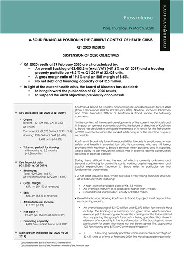 Vorschaubild Kaufman & Broad Quartalsbericht 2020-q1