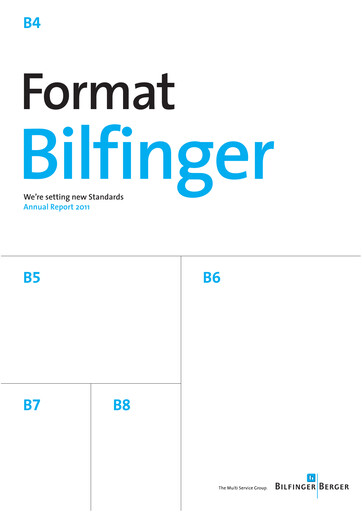 Thumbnail Bilfinger Annual Report 2011