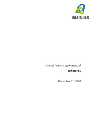 Thumbnail Bilfinger Financial Statement 2020