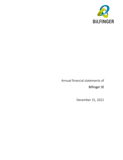 Thumbnail Bilfinger Financial Statement 2021