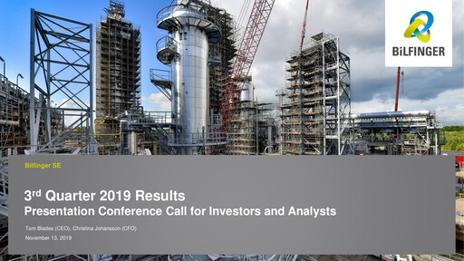 Miniature Bilfinger Rapport trimestriel 2019-q3