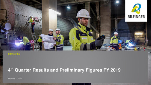 Miniature Bilfinger Rapport trimestriel 2019-q4