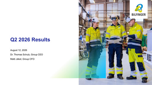 Miniature Bilfinger Rapport trimestriel 2026-q2
