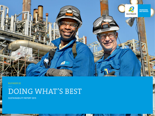 Thumbnail Bilfinger Sustainability Report 2015