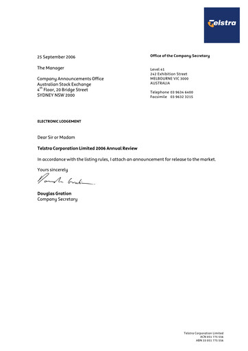 Thumbnail Telstra Annual Report 2006