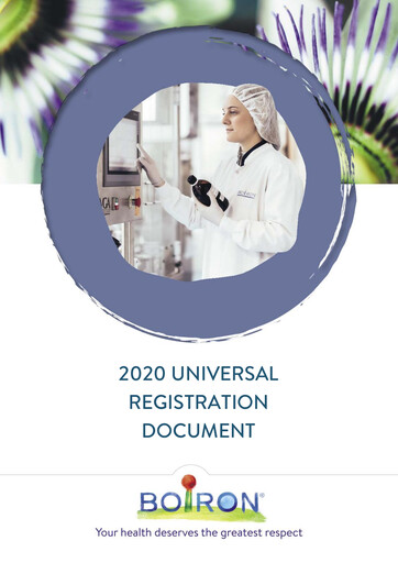 Miniature Boiron Document d'enregistrement universel 2020
