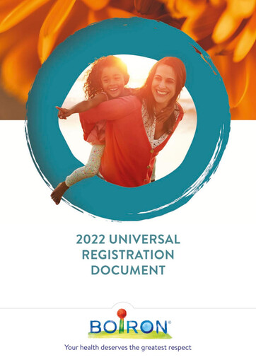 Miniature Boiron Document d'enregistrement universel 2022