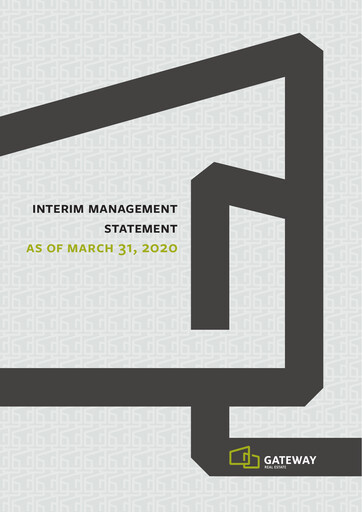 Miniature Gateway Real Estate Rapport trimestriel 2020-q1
