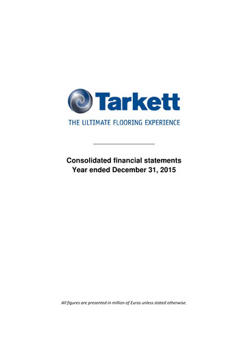 Thumbnail Tarkett Financial Statement 2015