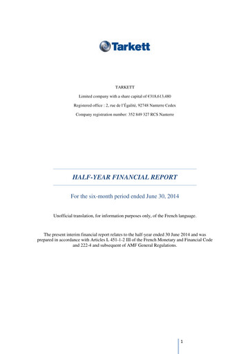 Thumbnail Tarkett Half-year Report 2014-h1