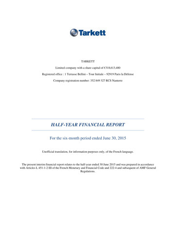 Thumbnail Tarkett Half-year Report 2015-h1