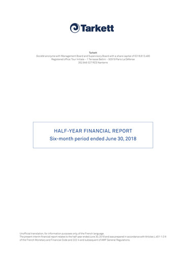 Thumbnail Tarkett Half-year Report 2018-h1