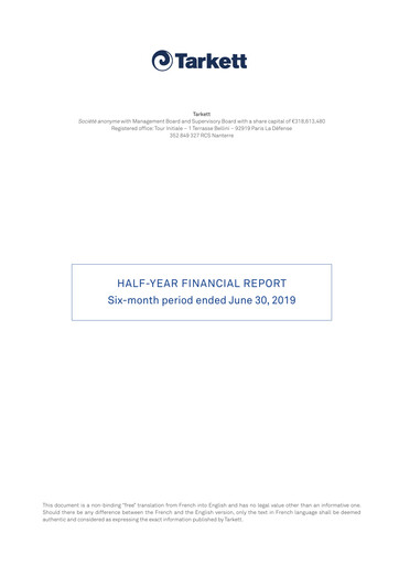 Thumbnail Tarkett Half-year Report 2019-h1