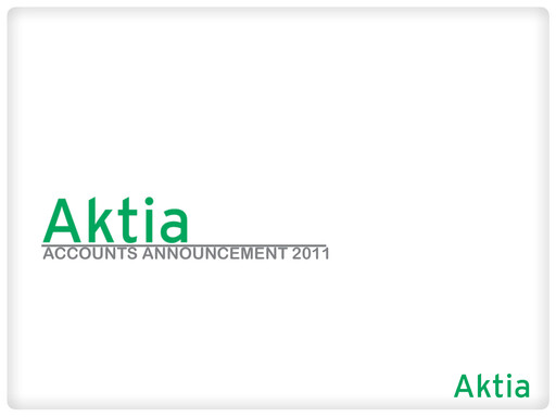 Thumbnail Aktia Bank
 Financial Statement 2011